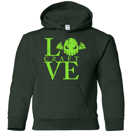 Sweatshirts Forest Green / YS Love craft Youth Hoodie