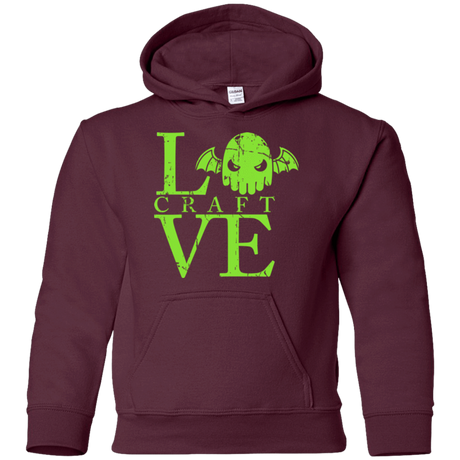 Sweatshirts Maroon / YS Love craft Youth Hoodie