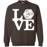 Sweatshirts Dark Chocolate / Small Love D20 Crewneck Sweatshirt