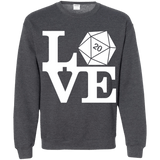 Sweatshirts Dark Heather / Small Love D20 Crewneck Sweatshirt