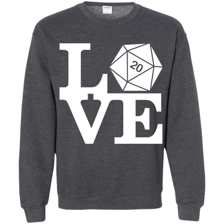 Sweatshirts Dark Heather / Small Love D20 Crewneck Sweatshirt