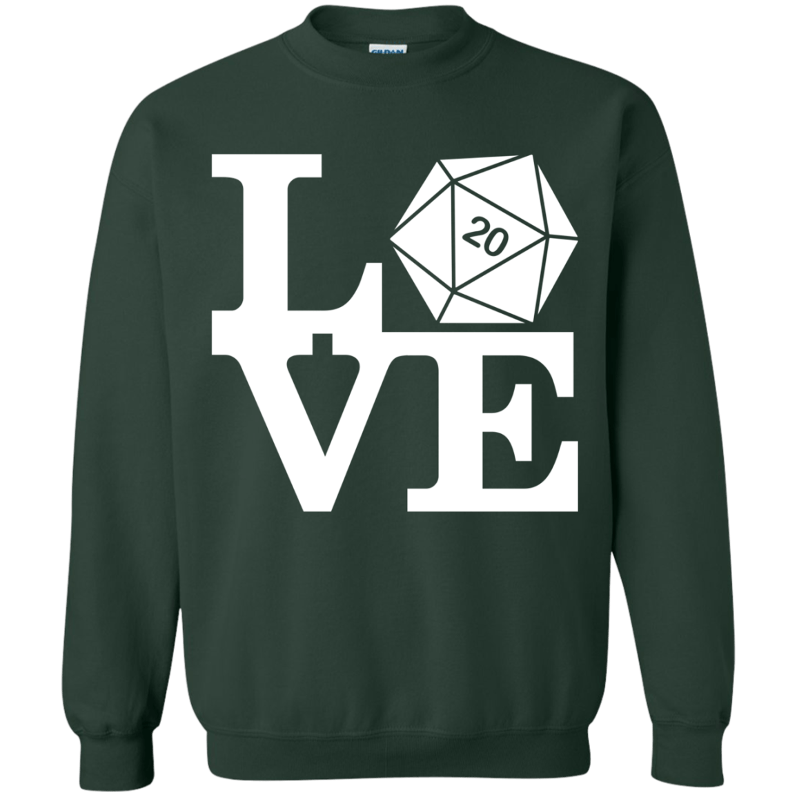 Sweatshirts Forest Green / Small Love D20 Crewneck Sweatshirt
