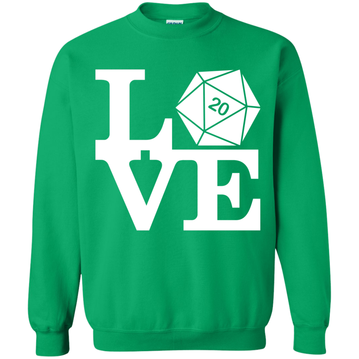 Sweatshirts Irish Green / Small Love D20 Crewneck Sweatshirt