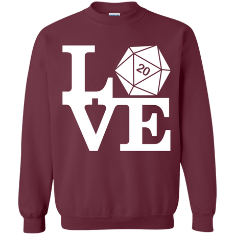 Sweatshirts Maroon / Small Love D20 Crewneck Sweatshirt