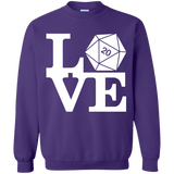 Sweatshirts Purple / Small Love D20 Crewneck Sweatshirt