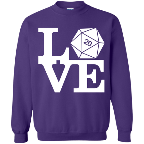 Sweatshirts Purple / Small Love D20 Crewneck Sweatshirt
