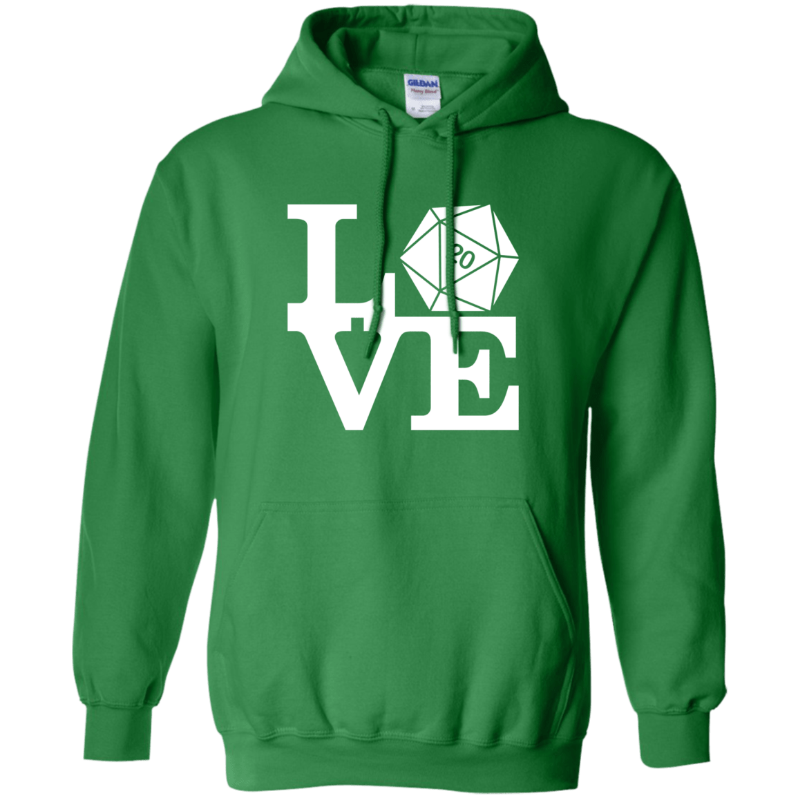 Sweatshirts Irish Green / Small Love D20 Pullover Hoodie