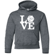Sweatshirts Dark Heather / YS Love D20 Youth Hoodie