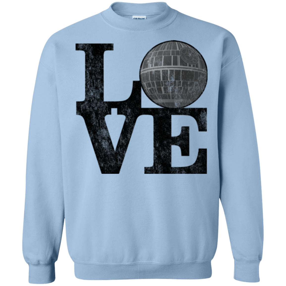 Sweatshirts Light Blue / Small LOVE Deathstar 1 Crewneck Sweatshirt