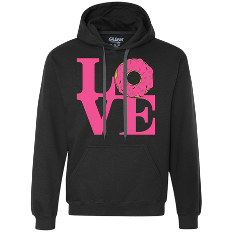 Sweatshirts Black / S Love Donut Premium Fleece Hoodie