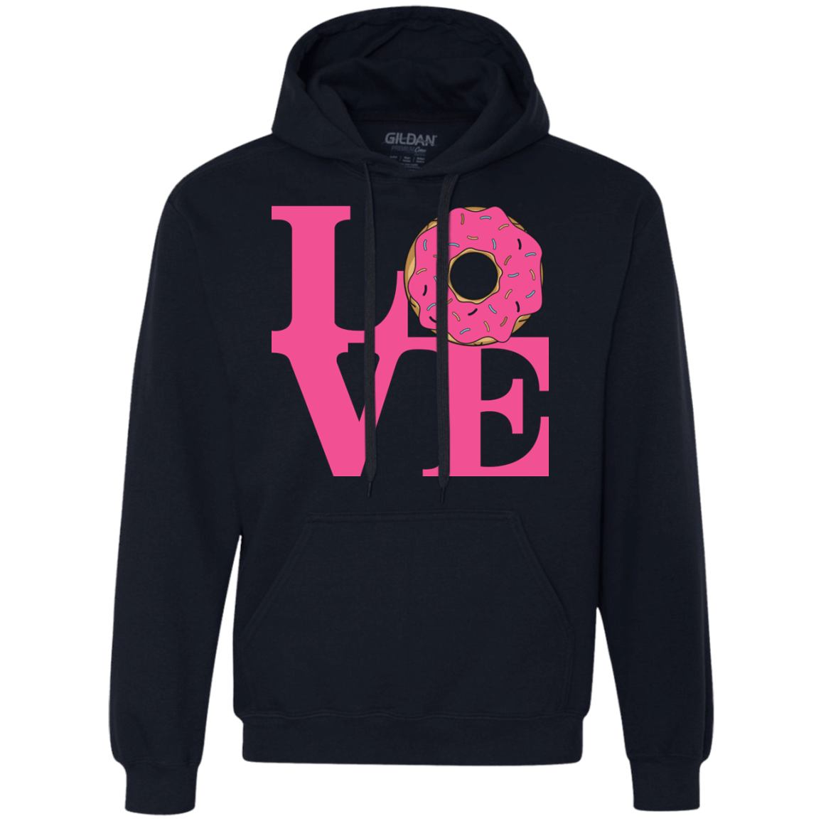 Sweatshirts Navy / S Love Donut Premium Fleece Hoodie