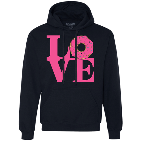 Sweatshirts Navy / S Love Donut Premium Fleece Hoodie