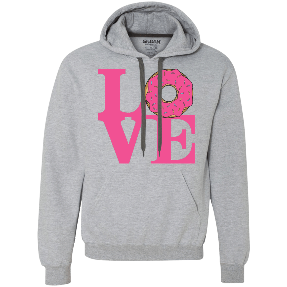 Sweatshirts Sport Grey / S Love Donut Premium Fleece Hoodie