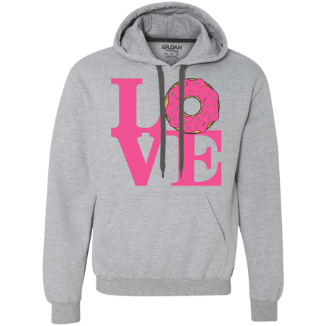 Sweatshirts Sport Grey / S Love Donut Premium Fleece Hoodie