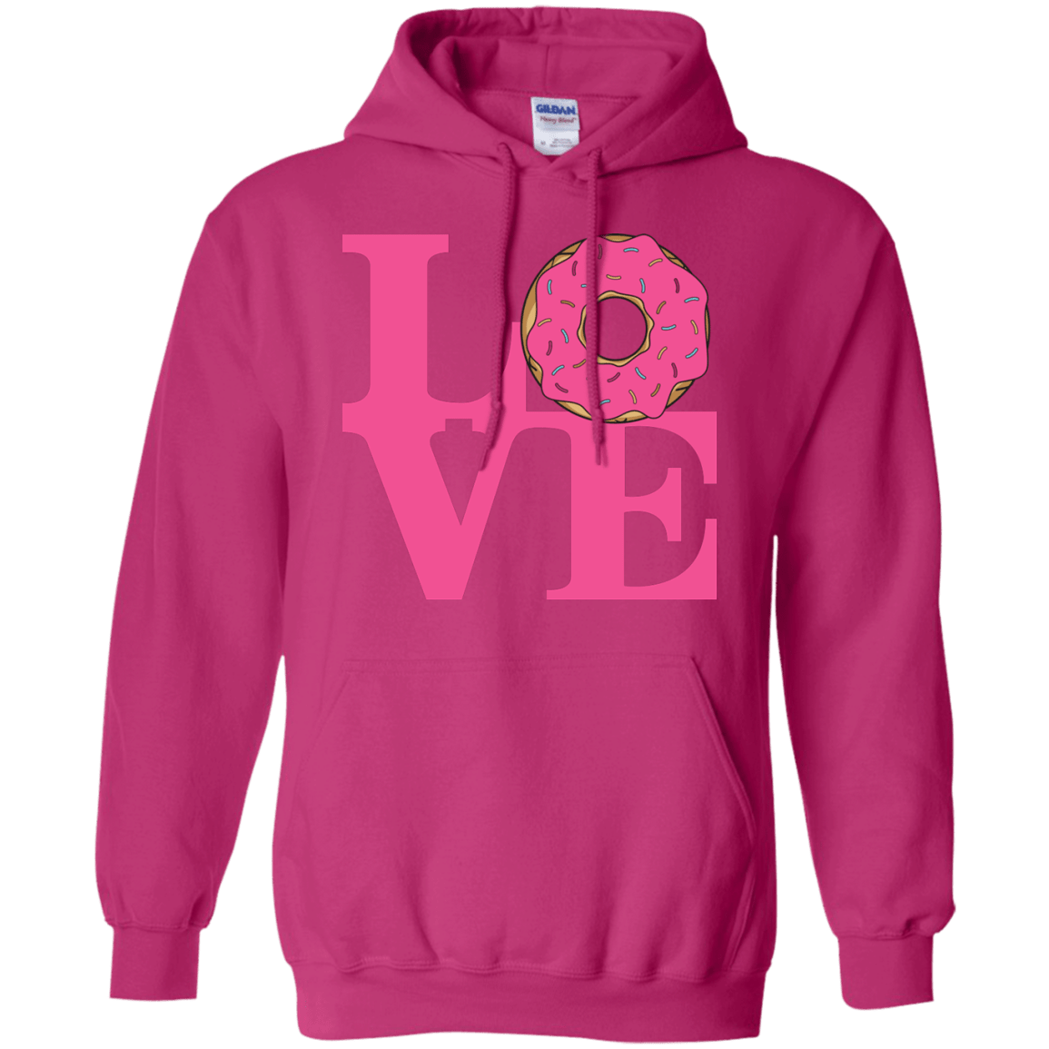 Sweatshirts Heliconia / S Love Donut Pullover Hoodie