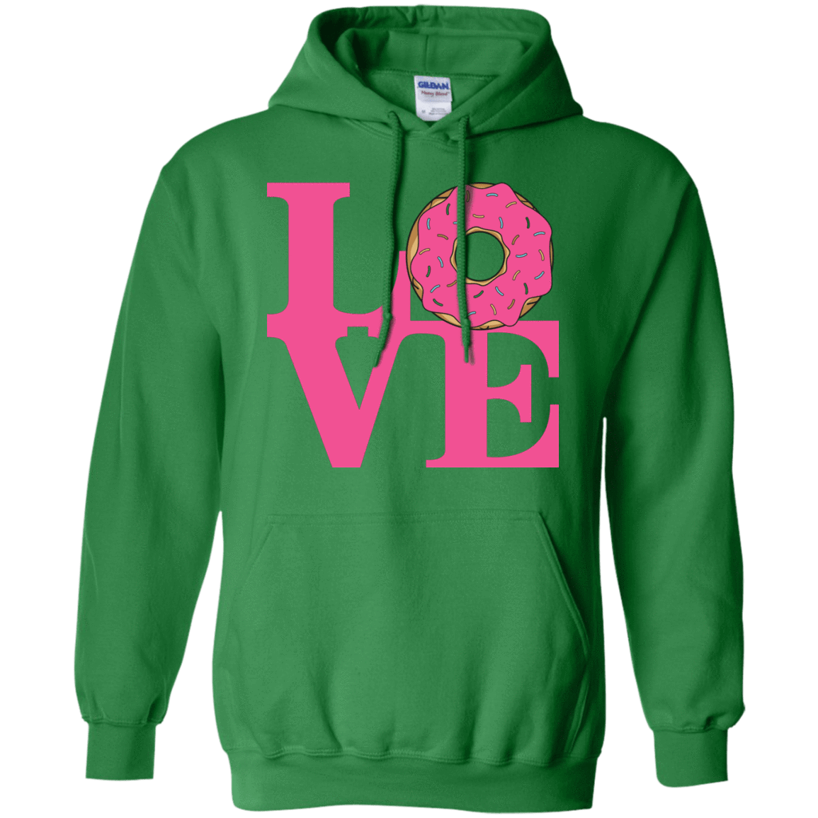 Sweatshirts Irish Green / S Love Donut Pullover Hoodie
