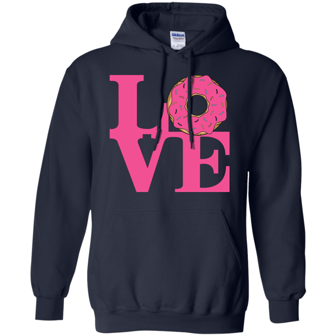 Sweatshirts Navy / S Love Donut Pullover Hoodie