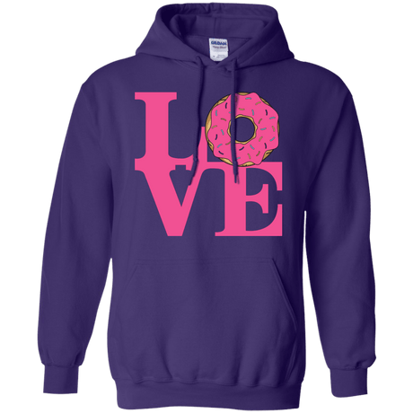 Sweatshirts Purple / S Love Donut Pullover Hoodie