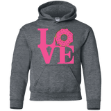 Sweatshirts Dark Heather / YS Love Donut Youth Hoodie