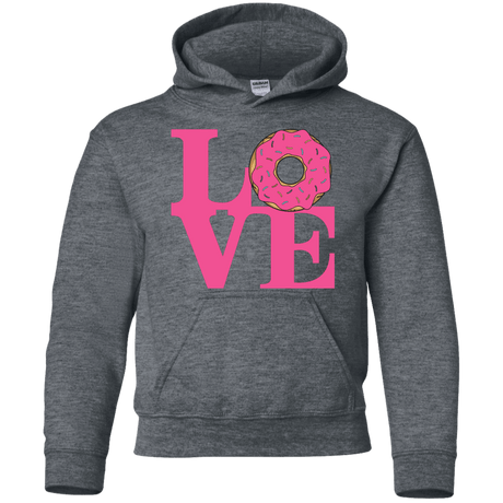 Sweatshirts Dark Heather / YS Love Donut Youth Hoodie