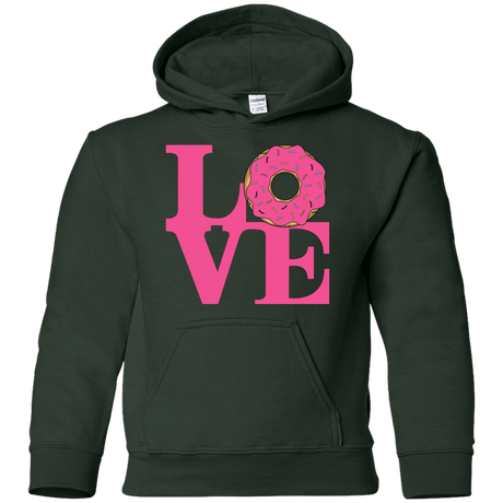 Sweatshirts Forest Green / YS Love Donut Youth Hoodie