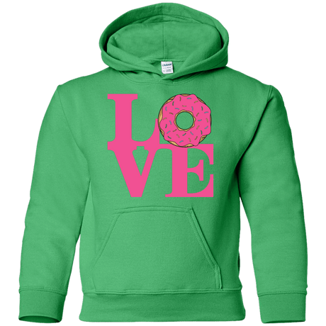 Sweatshirts Irish Green / YS Love Donut Youth Hoodie
