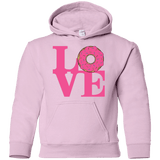 Sweatshirts Light Pink / YS Love Donut Youth Hoodie