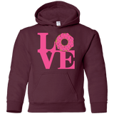 Sweatshirts Maroon / YS Love Donut Youth Hoodie