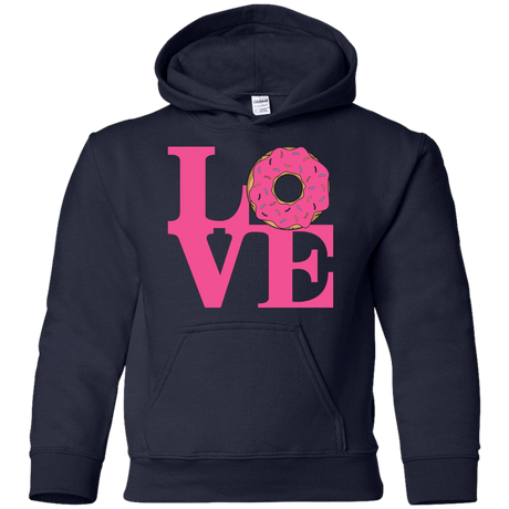Sweatshirts Navy / YS Love Donut Youth Hoodie
