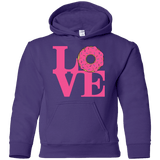 Sweatshirts Purple / YS Love Donut Youth Hoodie