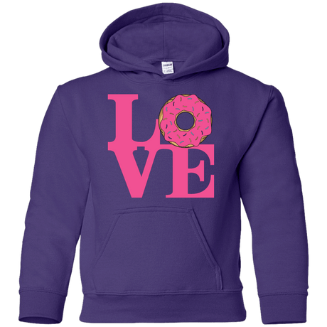 Sweatshirts Purple / YS Love Donut Youth Hoodie