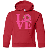 Sweatshirts Red / YS Love Donut Youth Hoodie
