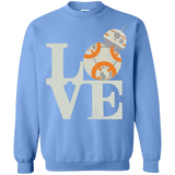 Sweatshirts Carolina Blue / Small Love Droids Crewneck Sweatshirt