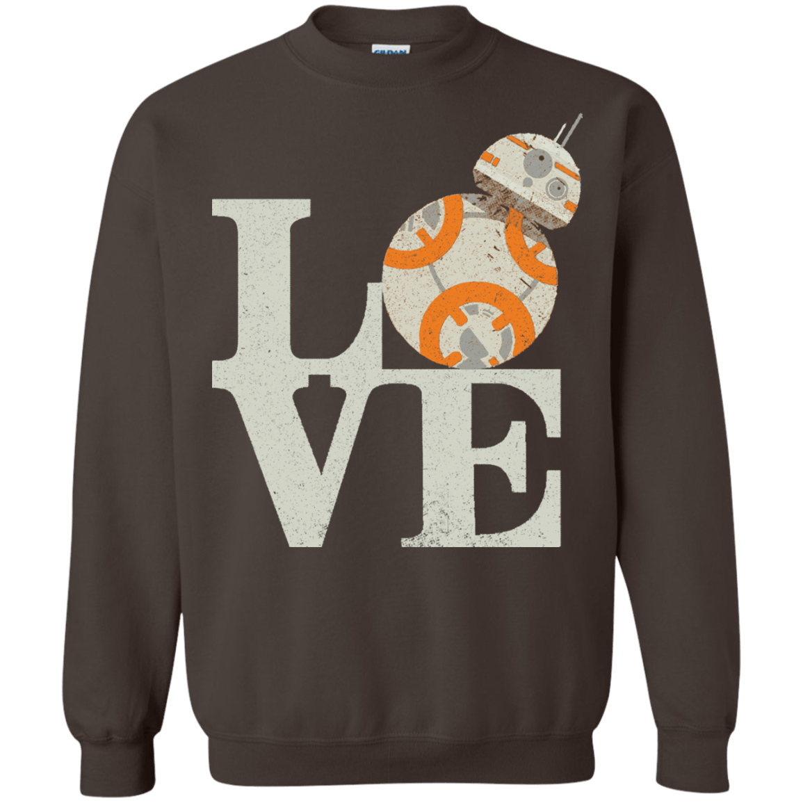Sweatshirts Dark Chocolate / Small Love Droids Crewneck Sweatshirt