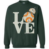 Sweatshirts Forest Green / Small Love Droids Crewneck Sweatshirt