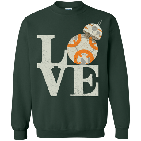 Sweatshirts Forest Green / Small Love Droids Crewneck Sweatshirt