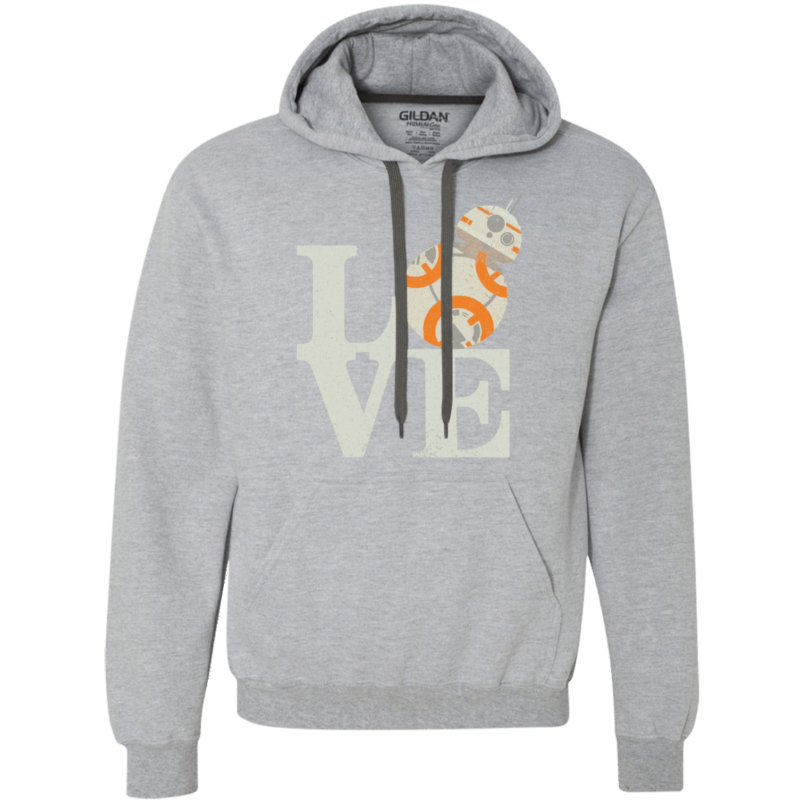 Sweatshirts Sport Grey / Small Love Droids Premium Fleece Hoodie