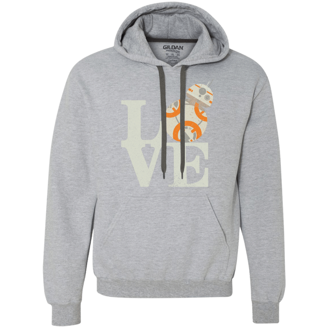 Sweatshirts Sport Grey / Small Love Droids Premium Fleece Hoodie