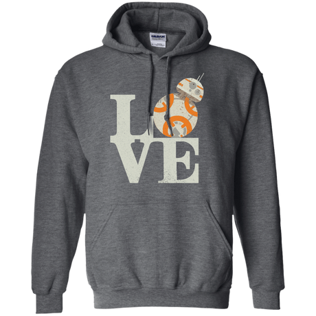 Sweatshirts Dark Heather / Small Love Droids Pullover Hoodie