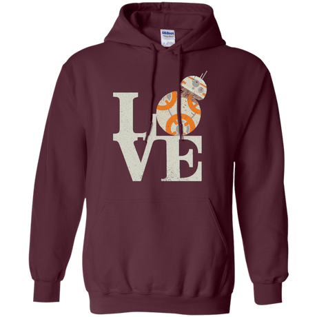 Sweatshirts Maroon / Small Love Droids Pullover Hoodie