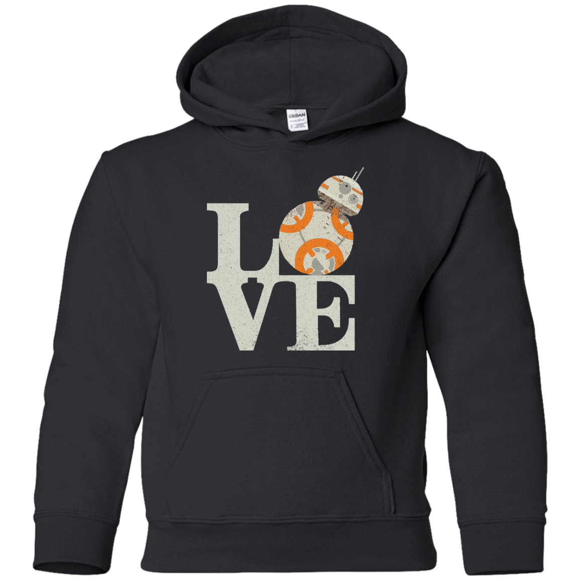 Sweatshirts Black / YS Love Droids Youth Hoodie