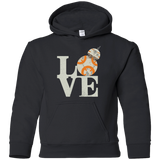 Sweatshirts Black / YS Love Droids Youth Hoodie