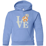 Sweatshirts Carolina Blue / YS Love Droids Youth Hoodie