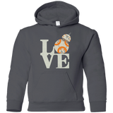 Sweatshirts Charcoal / YS Love Droids Youth Hoodie