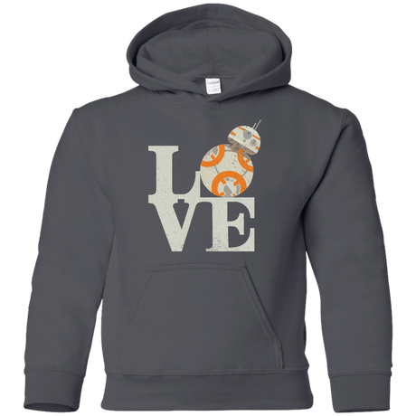 Sweatshirts Charcoal / YS Love Droids Youth Hoodie