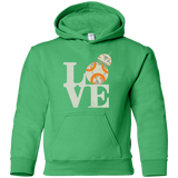 Sweatshirts Irish Green / YS Love Droids Youth Hoodie