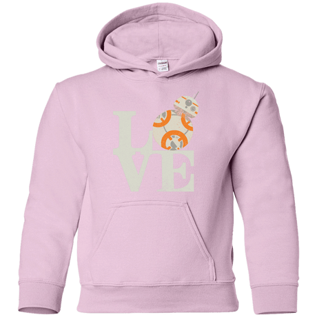 Sweatshirts Light Pink / YS Love Droids Youth Hoodie