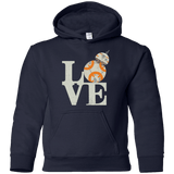 Sweatshirts Navy / YS Love Droids Youth Hoodie