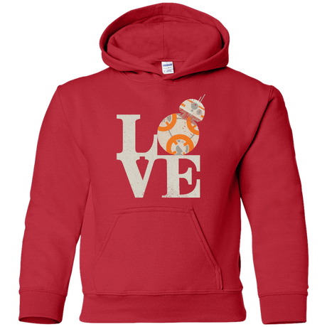 Sweatshirts Red / YS Love Droids Youth Hoodie