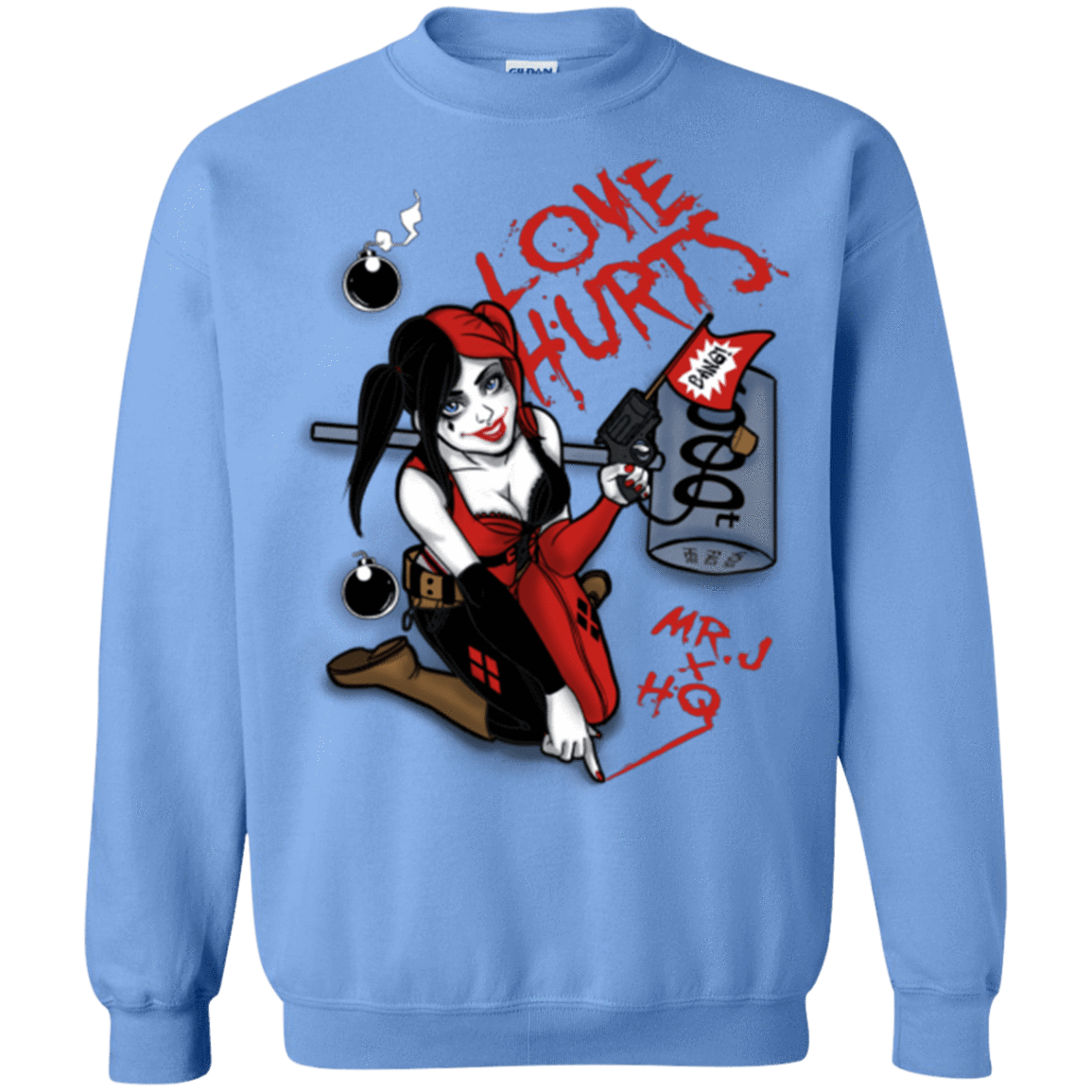 Sweatshirts Carolina Blue / Small Love Hurts Crewneck Sweatshirt